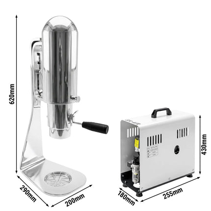 GGM Gastro Commercial Spaghetti Ice Cream Press UNICA - with Ribbon Pasta shaper with cover