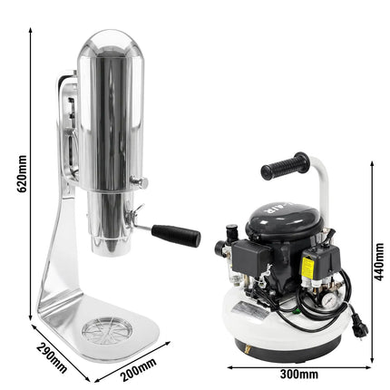 GGM Gastro Commercial Spaghetti Ice Cream Press UNICA - with Ribbon Pasta shaper with cover