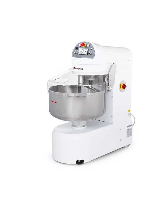 GGM Gastro Commercial Spiral Dough Mixer - 117L / 60kg - Twin Speed - Fixed Head & Bowl - with Timer - 400V 3‑Phase - For Pizza & Bread Dough
