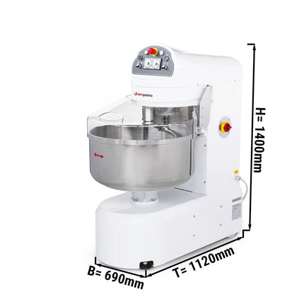 GGM Gastro Commercial Spiral Dough Mixer - 117L / 60kg - Twin Speed - Fixed Head & Bowl - with Timer - 400V 3‑Phase - For Pizza & Bread Dough