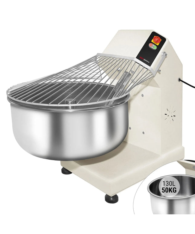 GGM Gastro Commercial Spiral Dough Mixer - 130L / 75kg - Fixed Head & Bowl - 400V 3‑Phase