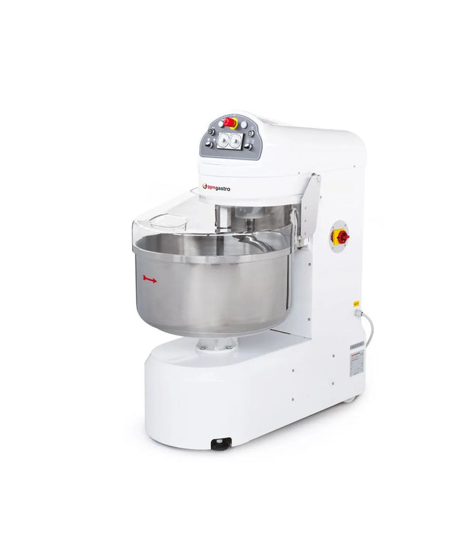 GGM Gastro Commercial Spiral Dough Mixer - 131L / 80kg - Twin Speed - Fixed Head & Bowl - with Timer - 400V 3‑Phase - For Pizza & Bread Dough