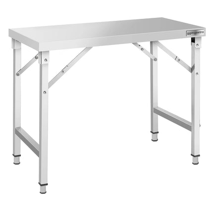 GGM Gastro Commercial Stainless Steel Centre Table - 1200x600mm - Foldable