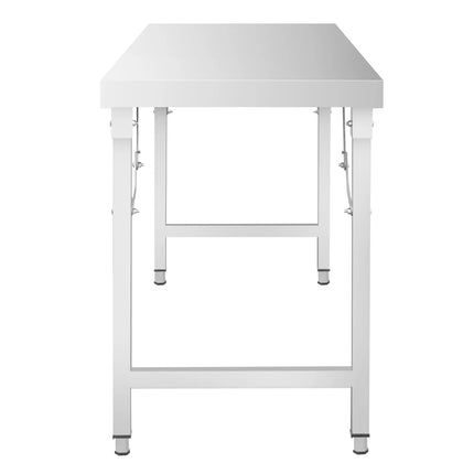 GGM Gastro Commercial Stainless Steel Centre Table - 1200x600mm - Foldable