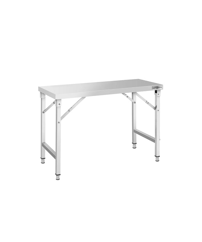 GGM Gastro Commercial Stainless Steel Centre Table - 1400x600mm - Foldable