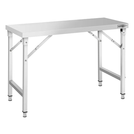 GGM Gastro Commercial Stainless Steel Centre Table - 1400x600mm - Foldable