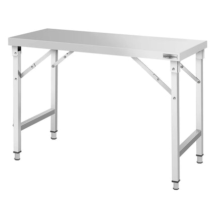 GGM Gastro Commercial Stainless Steel Centre Table - 1400x700mm - Foldable