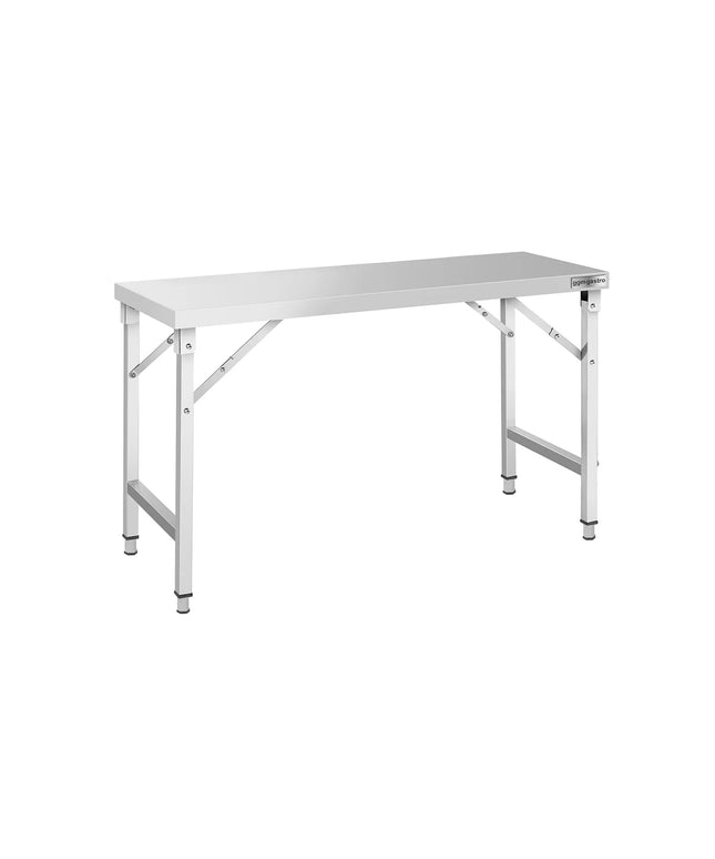 GGM Gastro Commercial Stainless Steel Centre Table - 1500x600mm - Foldable