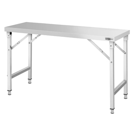 GGM Gastro Commercial Stainless Steel Centre Table - 1500x600mm - Foldable