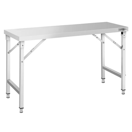 GGM Gastro Commercial Stainless Steel Centre Table - 1500x700mm - Foldable