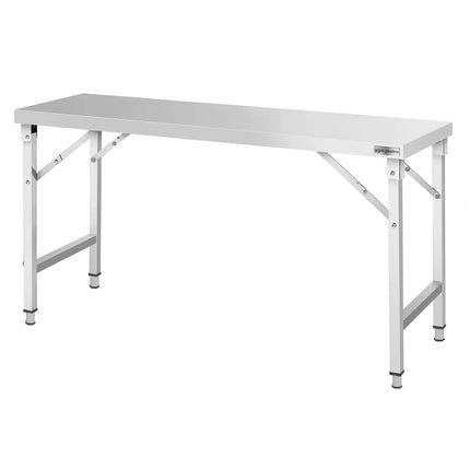 GGM Gastro Commercial Stainless Steel Centre Table - 1600x600mm - Foldable