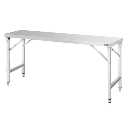 GGM Gastro Commercial Stainless Steel Centre Table - 1800x600mm - Foldable