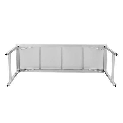 GGM Gastro Commercial Stainless Steel Centre Table - 1800x700mm - Foldable