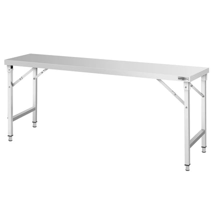 GGM Gastro Commercial Stainless Steel Centre Table - 2000x700mm - Foldable