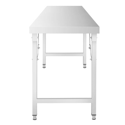 GGM Gastro Commercial Stainless Steel Centre Table - 2000x700mm - Foldable