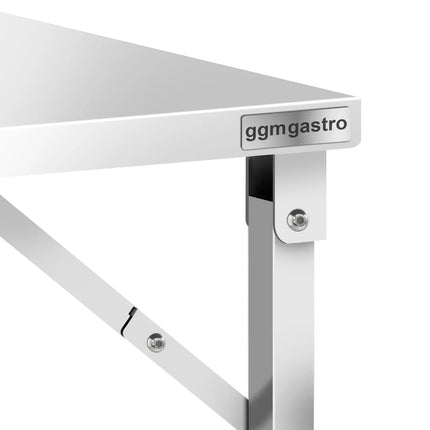 GGM Gastro Commercial Stainless Steel Centre Table - 2000x700mm - Foldable