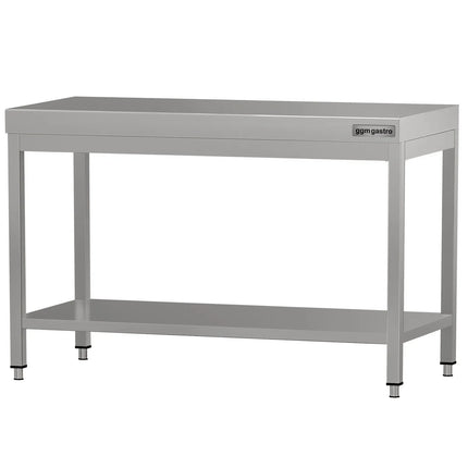 GGM Gastro Commercial Stainless Steel Centre Table ECO - 1200x600mm - with Undershelf