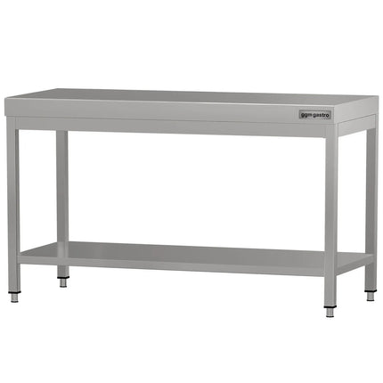 GGM Gastro Commercial Stainless Steel Centre Table ECO - 1500x700mm - with Undershelf