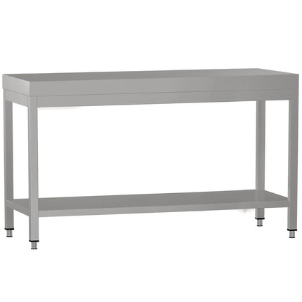 GGM Gastro Commercial Stainless Steel Centre Table ECO - 1600x700mm - with Undershelf