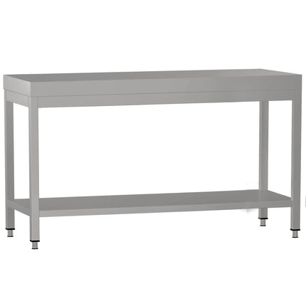 GGM Gastro Commercial Stainless Steel Centre Table ECO - 1800x600mm - with Undershelf