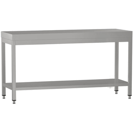 GGM Gastro Commercial Stainless Steel Centre Table ECO - 2000x600mm - with Undershelf