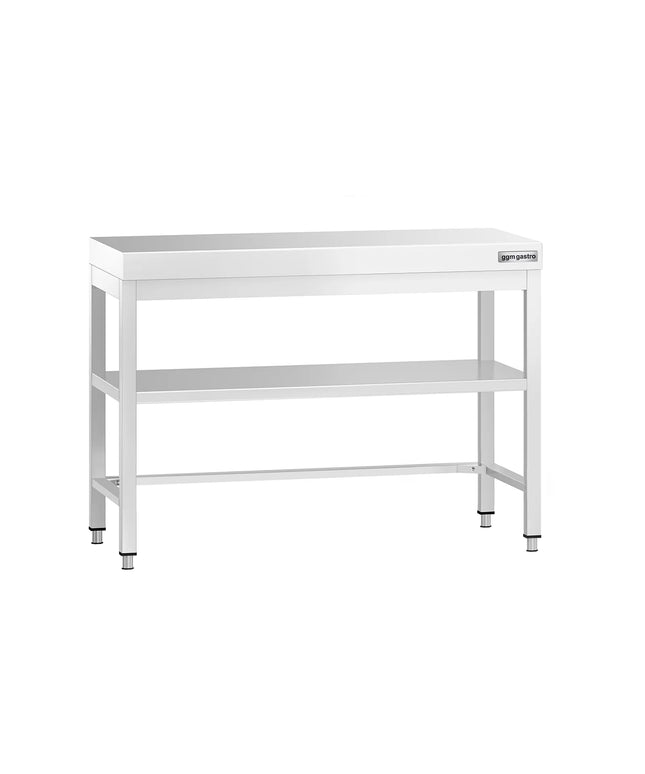 GGM Gastro Commercial Stainless Steel Centre Table PREMIUM - 1000x600mm - with Undershelf - with Cross Bracing