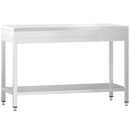 GGM Gastro Commercial Stainless Steel Centre Table PREMIUM - 1200x600mm - with Undershelf - with Additional Undershelf (mid-shelf) - with Green/Red/White Chopping Board