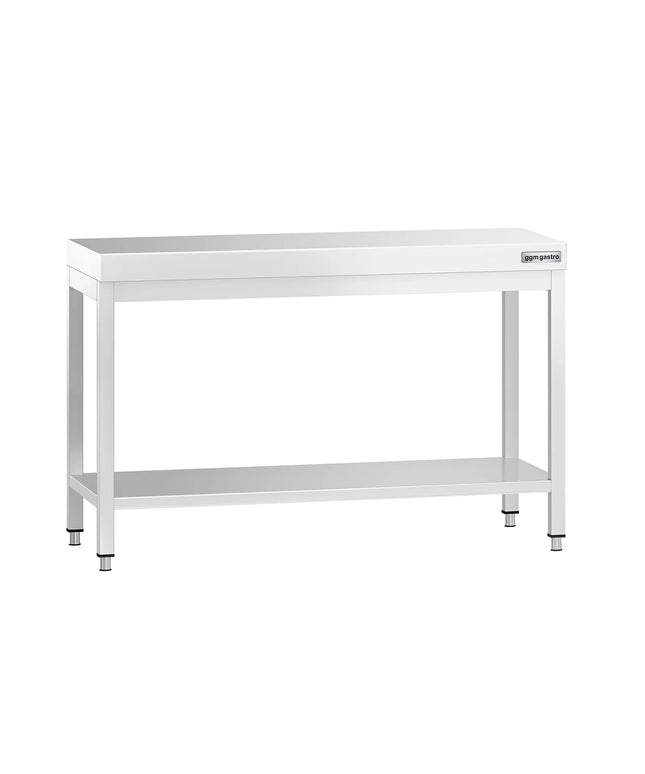 GGM Gastro Commercial Stainless Steel Centre Table PREMIUM - 1200x700mm - with Undershelf - with Cross Bracing
