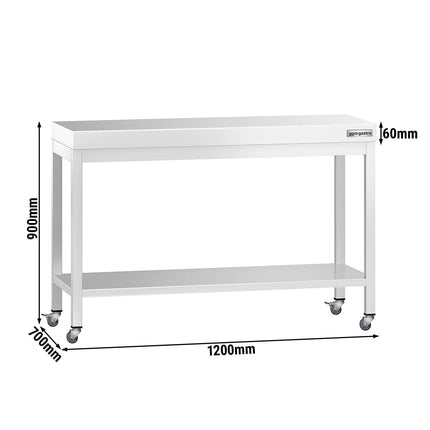 GGM Gastro Commercial Stainless Steel Centre Table PREMIUM - 1200x700mm - with Undershelf