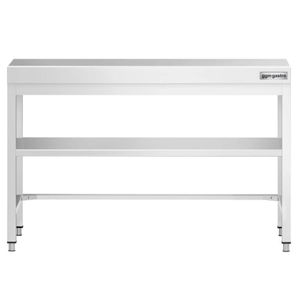 GGM Gastro Commercial Stainless Steel Centre Table PREMIUM - 1200x700mm - with Undershelf - with Cross Bracing