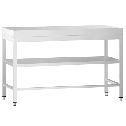 GGM Gastro Commercial Stainless Steel Centre Table PREMIUM - 1200x700mm - with Undershelf - with Cross Bracing