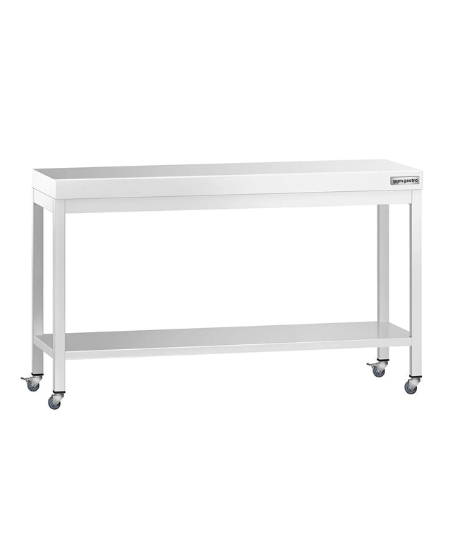 GGM Gastro Commercial Stainless Steel Centre Table PREMIUM - 1500x600mm - with Undershelf