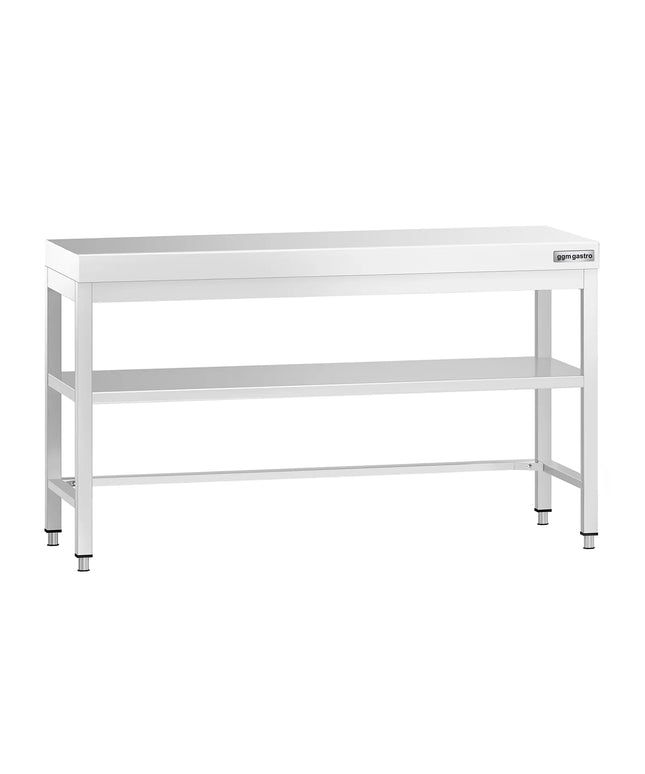 GGM Gastro Commercial Stainless Steel Centre Table PREMIUM - 1500x700mm - with Undershelf - with Cross Bracing