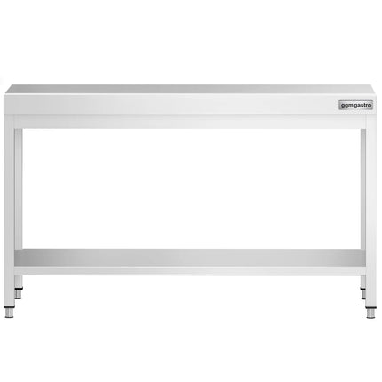 GGM Gastro Commercial Stainless Steel Centre Table PREMIUM - 1500x700mm - with Undershelf