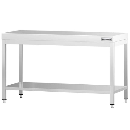 GGM Gastro Commercial Stainless Steel Centre Table PREMIUM - 1500x700mm - with Undershelf