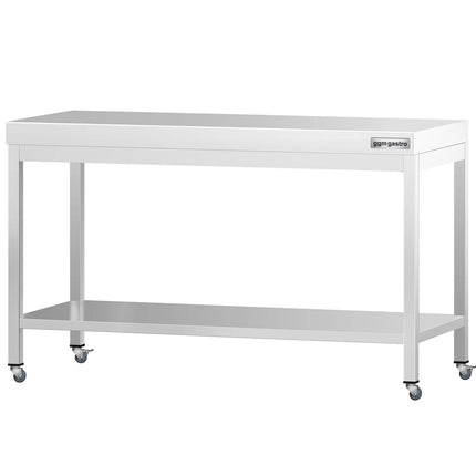 GGM Gastro Commercial Stainless Steel Centre Table PREMIUM - 1500x700mm - with Undershelf