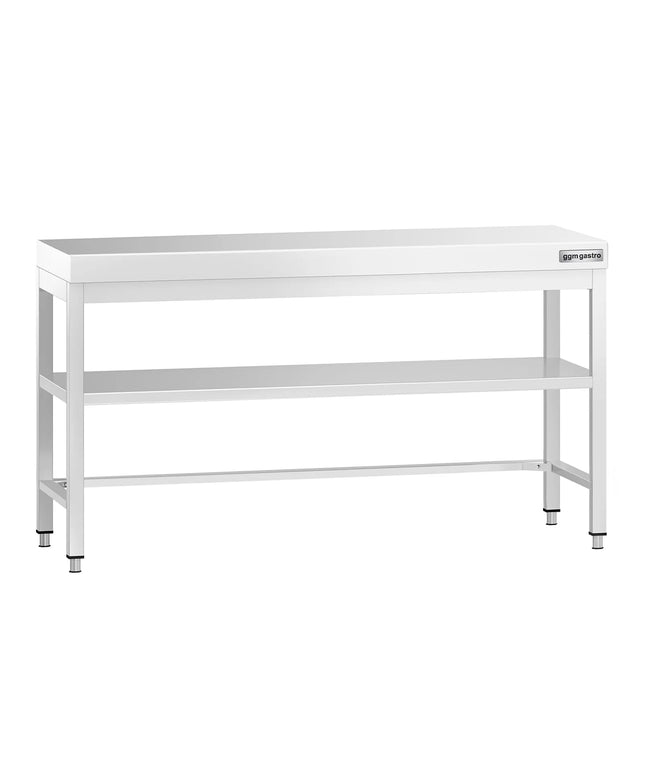 GGM Gastro Commercial Stainless Steel Centre Table PREMIUM - 1600x700mm - with Undershelf - with Cross Bracing