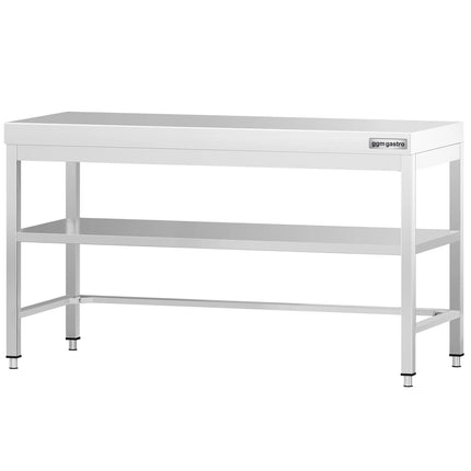 GGM Gastro Commercial Stainless Steel Centre Table PREMIUM - 1600x800mm - with Undershelf - with Cross Bracing