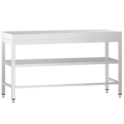 GGM Gastro Commercial Stainless Steel Centre Table PREMIUM - 1600x800mm - with Undershelf - with Cross Bracing