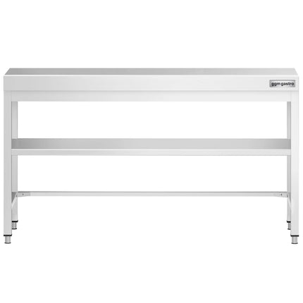 GGM Gastro Commercial Stainless Steel Centre Table PREMIUM - 1800x600mm - with Undershelf - with Cross Bracing