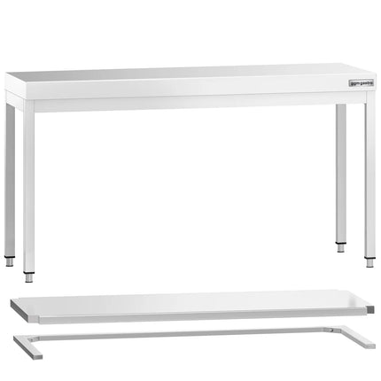 GGM Gastro Commercial Stainless Steel Centre Table PREMIUM - 1800x700mm - with Undershelf