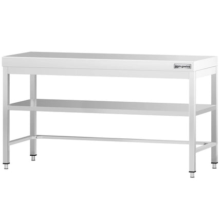 GGM Gastro Commercial Stainless Steel Centre Table PREMIUM - 1800x800mm - with Undershelf - with Cross Bracing
