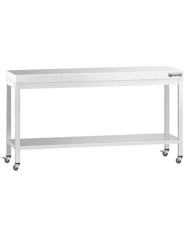 GGM Gastro Commercial Stainless Steel Centre Table PREMIUM - 2000x600mm - with Undershelf