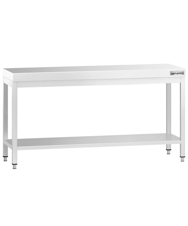 GGM Gastro Commercial Stainless Steel Centre Table PREMIUM - 2000x600mm - with Undershelf