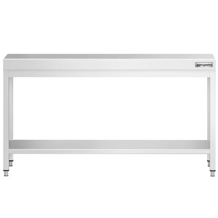 GGM Gastro Commercial Stainless Steel Centre Table PREMIUM - 2000x600mm - with Undershelf