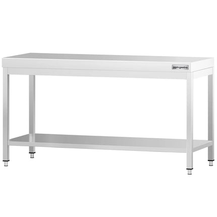 GGM Gastro Commercial Stainless Steel Centre Table PREMIUM - 2000x600mm - with Undershelf