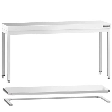 GGM Gastro Commercial Stainless Steel Centre Table PREMIUM - 2000x700mm - with Undershelf - with Cross Bracing