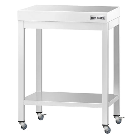GGM Gastro Commercial Stainless Steel Centre Table PREMIUM - 600x600mm - with Undershelf
