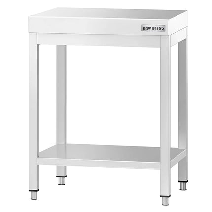 GGM Gastro Commercial Stainless Steel Centre Table PREMIUM - 600x700mm - with Undershelf