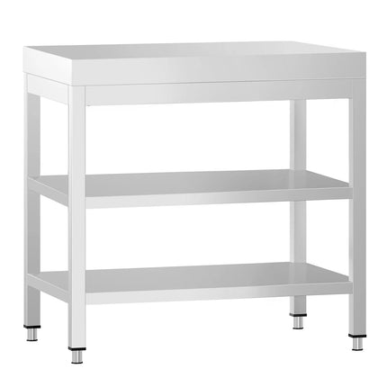 GGM Gastro Commercial Stainless Steel Centre Table PREMIUM - 600x700mm - with Undershelf - with 2 Undershelves - with Cross Bracing